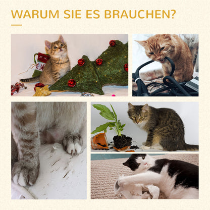 Krabpaal – Kattenboom – Krabmeubel – Kattenhuis – Kattentoren – Met Speeltunnel – Natuurlijke Sisal Bekleding – 109 cm Hoog – Grijs-Naturel-Wit