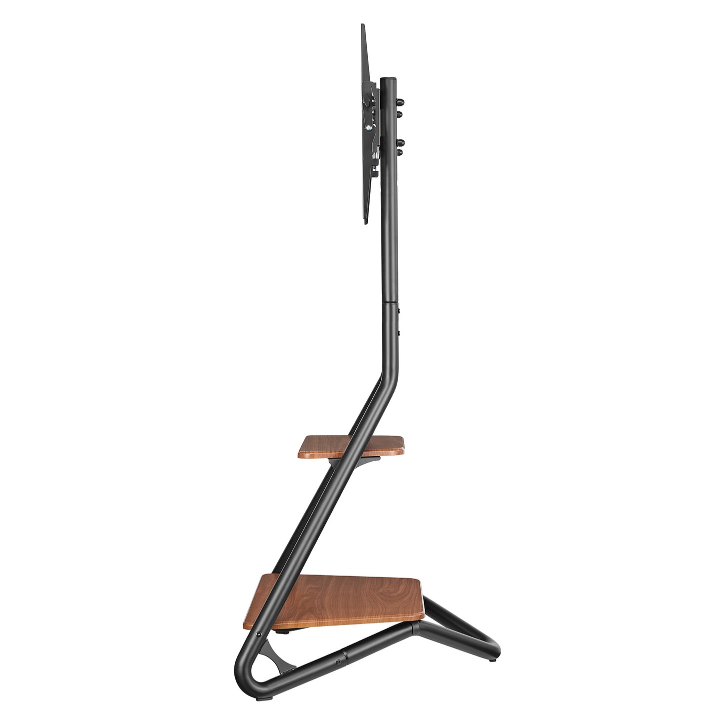 Universele TV-standaard – TV-meubel – TV-houder – TV-voet – TV-plank – Geschikt voor 37-75 Inch – Met Houten Planken en Kabelbeheer