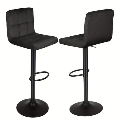 2pcs Heavy-duty Velvet Bar Stools with Footrest, Adjustable Swivel Chairs for 90cm Counters, Counter Height Stools, Kitchen Stools For Counter, Kitchen Counter Stool, Rustic Bar Stools, Velvet Counter Stools, Kitchen Counter