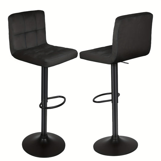 2pcs Heavy-duty Velvet Bar Stools with Footrest, Adjustable Swivel Chairs for 90cm Counters, Counter Height Stools, Kitchen Stools For Counter, Kitchen Counter Stool, Rustic Bar Stools, Velvet Counter Stools, Kitchen Counter