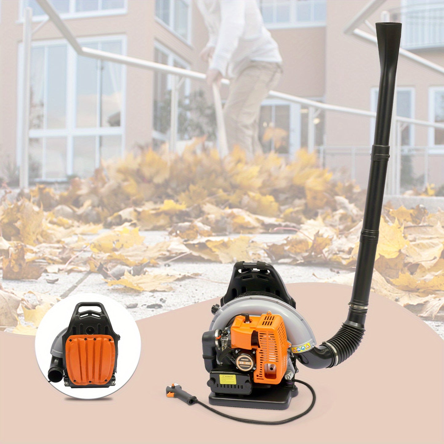 Benzine Bladblazer Rugzak – Bladblazer Op Benzine – Rugzakblazer – Tuinblazer – Bladblazer 65cc – 1,8 Liter Tank – 2,7 kW Vermogen