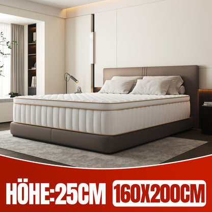 Pocketvering Matras – Matras – Donsmatras – Springmatras – Ergonomisch Matras – 120x200 cm – 7-Zones Pocketvering – Medium Stevig (H3) – Pillow Top Katoenen Hoes