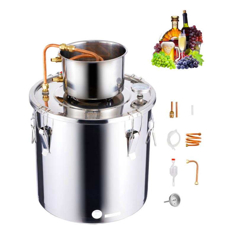 Distilleerketel – Distilleerketel Set – Alcohol Distilleerkit – Thuisbrouwset – 8 Gallon RVS – Grote Inhoud – Duurzaam Roestvrij Staal