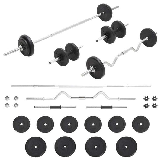 Halterset – Dumbbells – Barbell – Gewichten – Krachttraining – Verstelbaar 0-30 kg – Duurzame Koperlegering