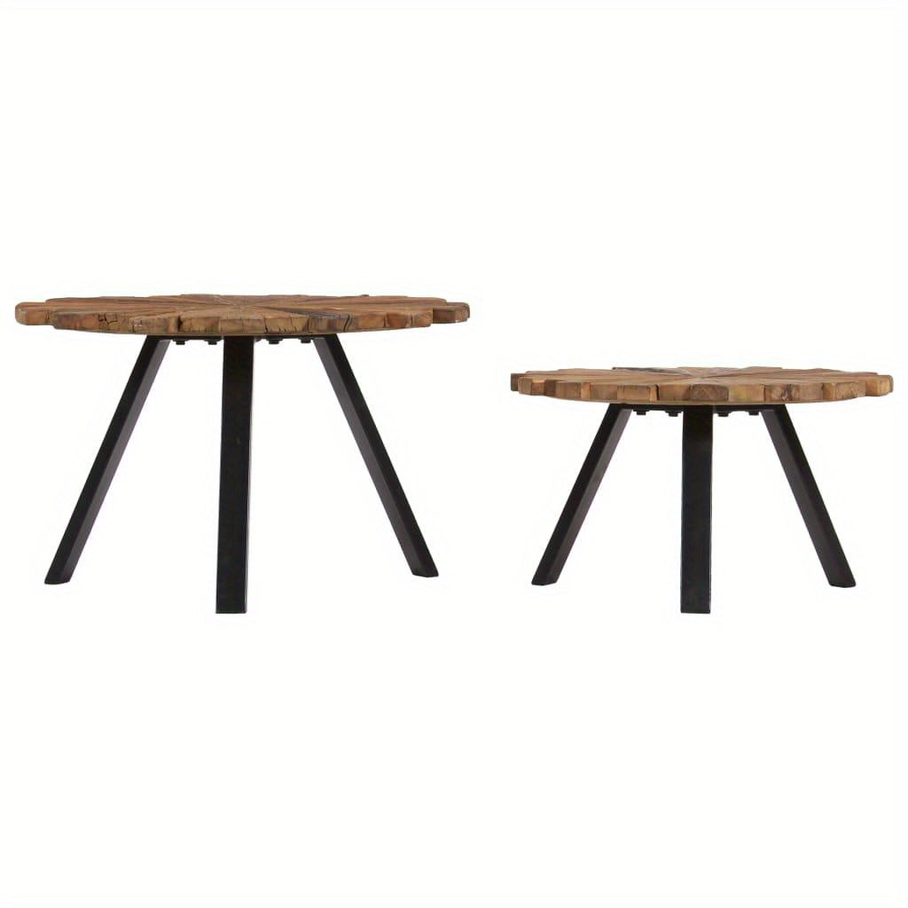 Coffee Tables 2pcs solid recycled wood