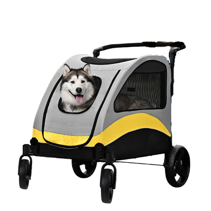 Dierenbuggy – Hondenwagen – Huisdierenwagen – Rollator Voor Huisdieren – Wandelwagen Hond – Met Opbergvakken – Stevig Metalen Frame – Waterafstotende Oxford Stof