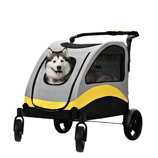 Dierenbuggy – Hondenwagen – Huisdierenwagen – Rollator Voor Huisdieren – Wandelwagen Hond – Met Opbergvakken – Stevig Metalen Frame – Waterafstotende Oxford Stof