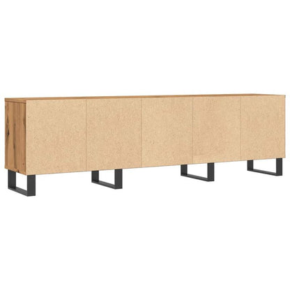 Tv-meubel – Tv-kast – Tv-tafel – Tv-meubelen – Tv-dressoir – Eikenhout – 150x30x44,5 cm – 3 Lades & 3 Legplanken