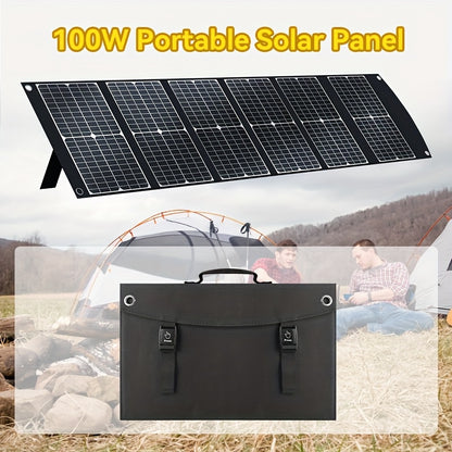 Draagbaar Zonnepaneel – Solar Charger – Opvouwbaar Paneel – Powerbank Oplader – Outdoor Energie – 100W Hoog Rendement – USB-C PD3.0 & USB-A QC3.0 Output