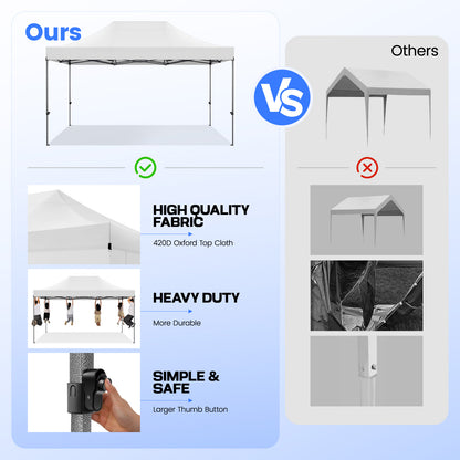 3x4.5m Heavy Duty Instant Pop Up Canopy Tent with 4 Side Walls - 3 Adjustable Heights, 6-Person Capacity, Easy Setup Outdoor Shelter for Parties, Weddings, Events - Mixed Colors, Tents for Outside Party, Event Canopy, Sturdy
