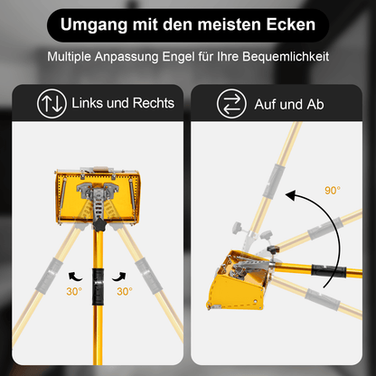 Afwerkdoos voor Gipsplaten – Pleisterbak – Plamuurdoos – Afwerkbak – Egaliseerdoos – Gele Afwerkdoos – Grote Inhoud – Veerdrukplaat Voor Strakke Afwerking