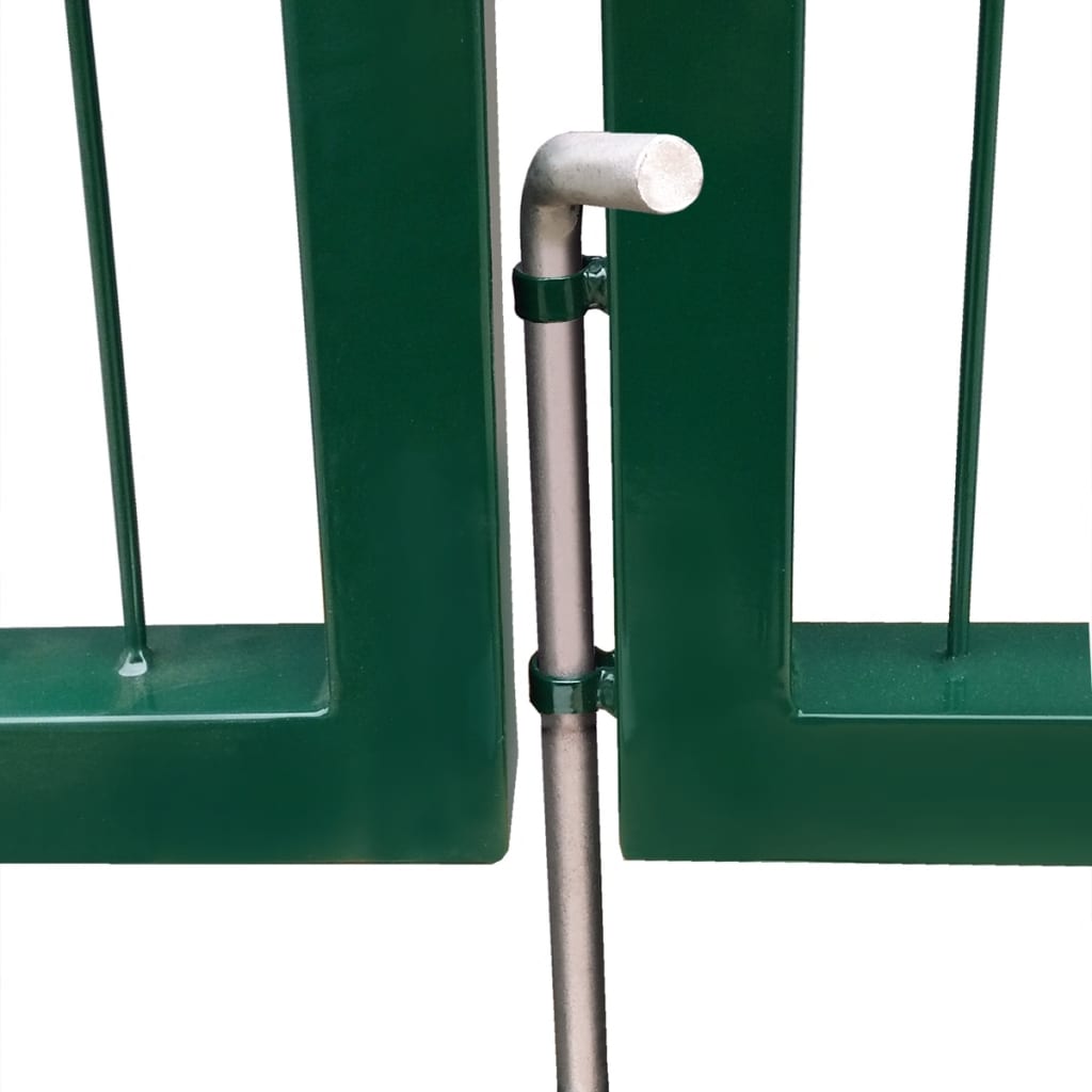 Tuinpoort – Tuindeur – Hekpoort – Schuttingpoort – Tuinafscheiding – Gepoedercoat Staal – 350x140 cm – Groen