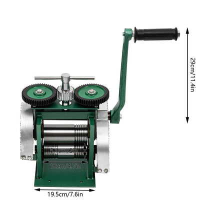 Rolling Mill – Rolmolen – Metaalwals – Draadwals – Sieraadmachine – 3-in-1 Functionaliteit – Duurzaam Gietijzer & Stalen Rollers – Viridity Variant