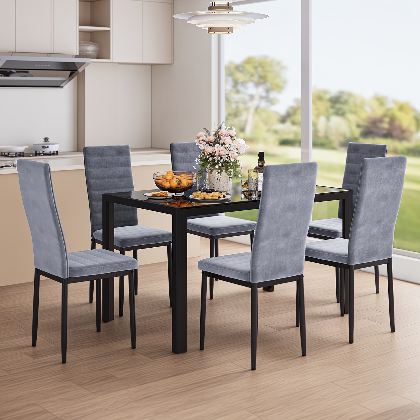 Eetkamerstoelen – Stoelen – Kuipstoelen – Dining Chairs – Meubels – Set Van 6 – Luxe Velvet Bekleding – Stevige Massieve Rugleuning