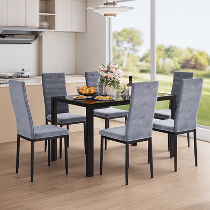 Eetkamerstoelen – Stoelen Set – Luxe Stoelen – Velours Stoelen – Design Stoelen – Lichtgrijs Velvet – Stevige Rugleuning – Eenvoudig Schoon Te Maken