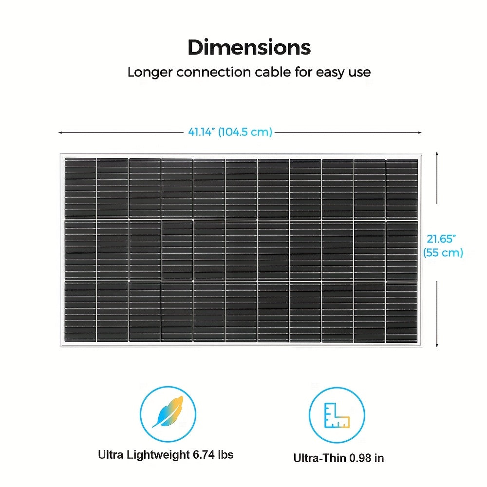 210W Zonnepanelensysteem – Zonnepanelen – Solar Panel Kit – Zonnecelmodule – Zonne-energie Set – Monokristallinen Zonnepanelen – 20A PWM-Controller – Duurzame PET-Panelen
