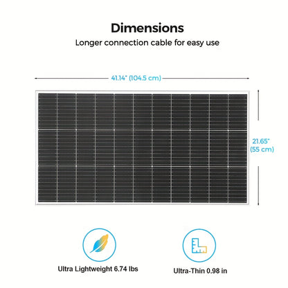210W Zonnepanelensysteem – Zonnepanelen – Solar Panel Kit – Zonnecelmodule – Zonne-energie Set – Monokristallinen Zonnepanelen – 20A PWM-Controller – Duurzame PET-Panelen