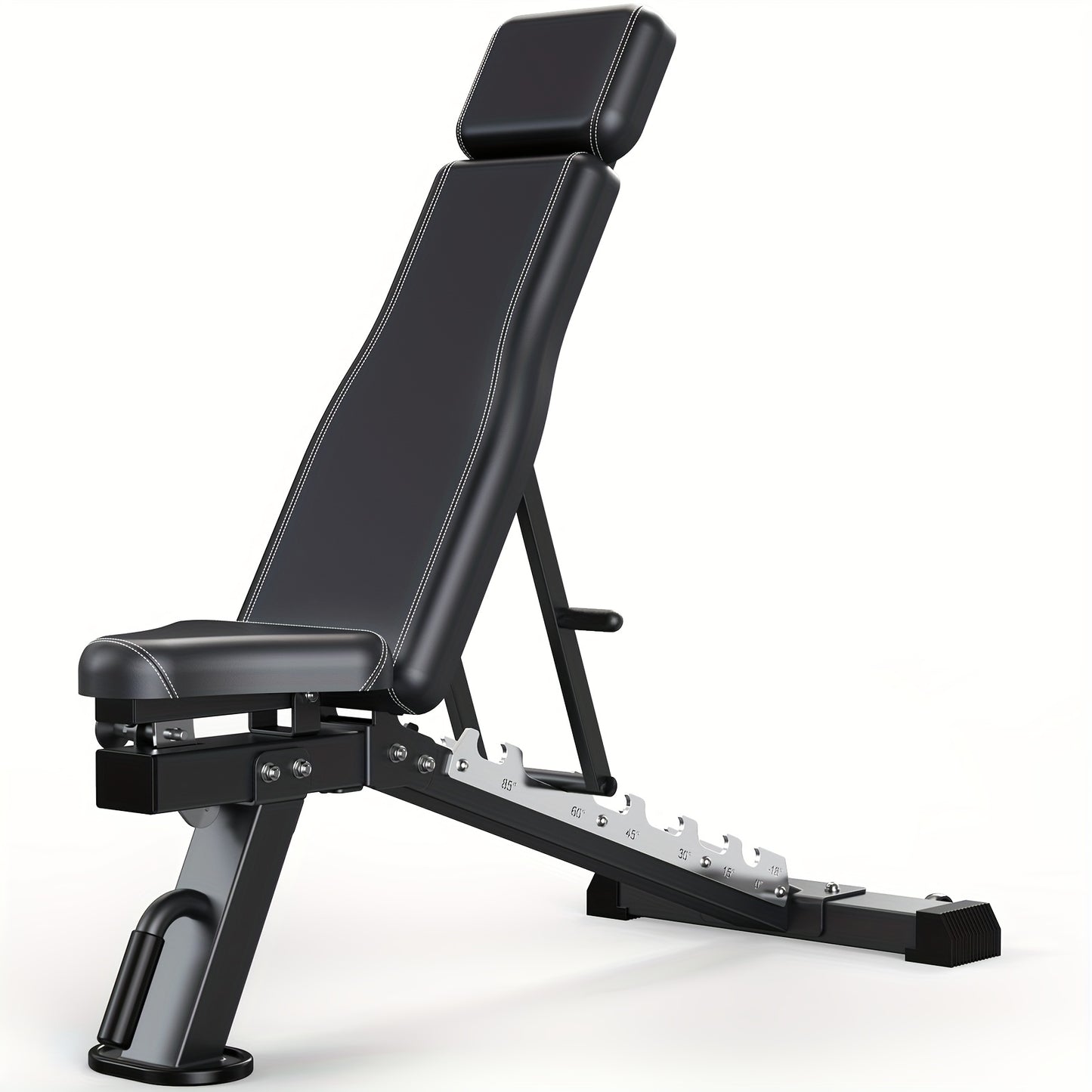 Fitnessbank – Trainingsbank – Krachtbank – Verstelbare Bank – Workoutbank – 7 Rugleuningstanden – Stevig Stalen Frame – Zwart