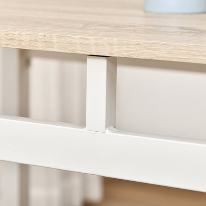 Eettafelset – Eethoek – Keukentafel – Eettafel – Stoelenset – Compact Design – Lichtgrijs en Wit