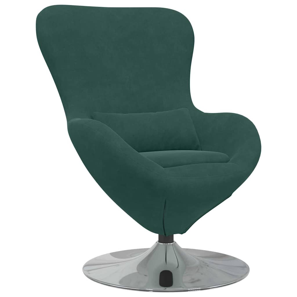 Draaifauteuil – Fauteuil – Relaxstoel – Zetel – Loungechair – Donkergroen Met Voetensteun – 360 Graden Draaibaar – Zachte Fluwelen Bekleding