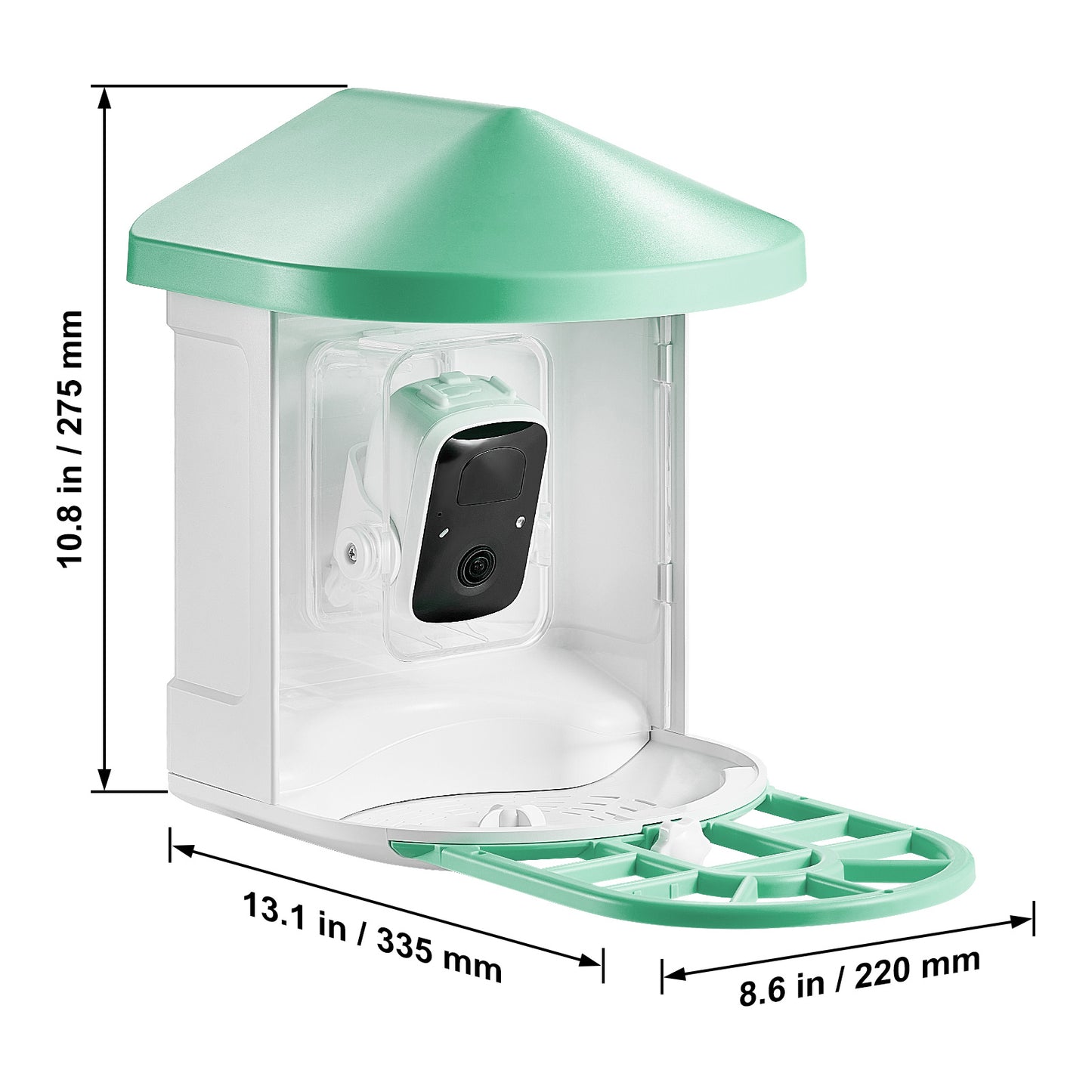 Vogelfotocamera – Vogelvoederhuisje – Wildcamera – Nestkastcamera – Slimme Voederautomaat – 2K HD Camera – AI Vogelherkenning & Zonne-energie