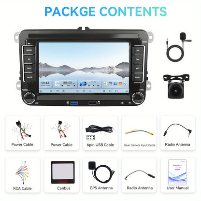 Autoradio – Android Car Stereo – Auto Multimediaspeler – GPS Navigatie – 1 DIN Radio – 7 Inch HD IPS Touchscreen – Draadloos CarPlay & Android Auto