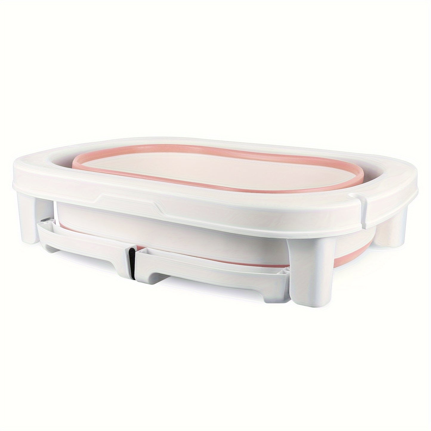 Opvouwbaar bad – Inklapbaar bad – Badkuip – Zitbad – Opvouwbare badkuip – Compact design – 100% PVC – 72x51x42 cm – Antislip bodem – Inclusief afneembaar krukje – Roze