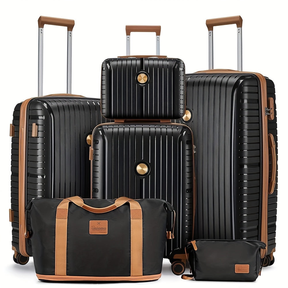 Kofferset – Reiskoffer Set – Handbagage – Trolley – Ruimbagage – ABS Hardcase – TSA Slot – 20/24/28 Inch – Lichtgewicht – 360° Spinner Wielen – Inclusief Reistas – Telescopisch Handvat – Zwart