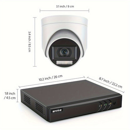Beveiligingssysteem – Camerabeveiliging – Bewakingscamera – Veiligheidscamera – 4x 3K Cameras Wit – 5MP Super HD Beeldkwaliteit – Mens- en Voertuigdetectie Met Audio
