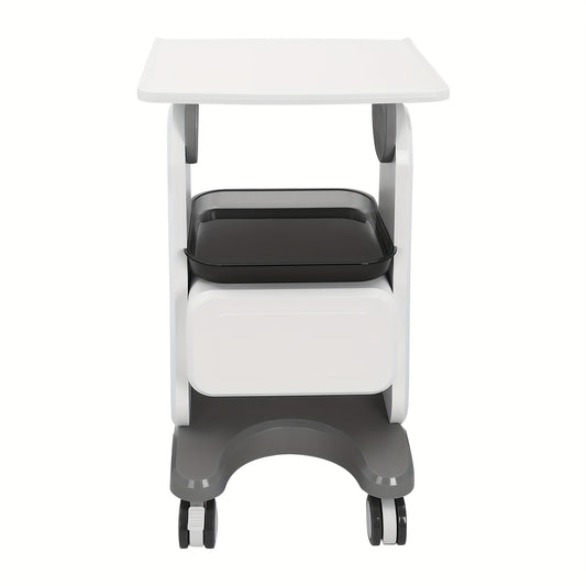 Opbergwagen – Mobiele Werkwagen – Beautywagen – Schoonheidskar – Medische Trolley – 4 Zwenkwielen Met Rem – Stevig ABS Materiaal 44x36x76 cm