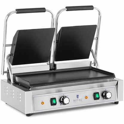 Smooth Double Electric Contact Grill, 48 x 23 cm, 3600 W - QUORE