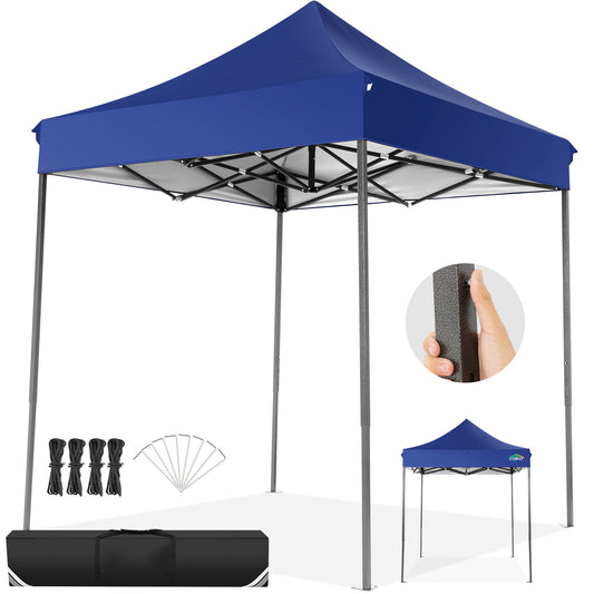 2x2M Pop-Up Canopy Tent Temporary Shelter Without Sidewalls Easy To Set Up Outdoor Canopy UPF 50+ Instant Party Tent With Carry Bag Quick To Assemble By One Person Suitable For Outdoor Events Gardens Commercial Use And Market