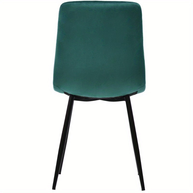 Eetkamerstoel – Stoel – Zithoekstoel – Keukenstoel – Design Stoel – Donkergroene Fluwelen Bekleding – Metalen Frame – Comfortabel En Stevig – Set Van 4