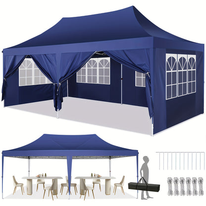 Pop-up Tent – Partytent – Vouwtent – Evenemententent – Paviljoen – 3x6 Meter – 6 Afneembare Zijwanden