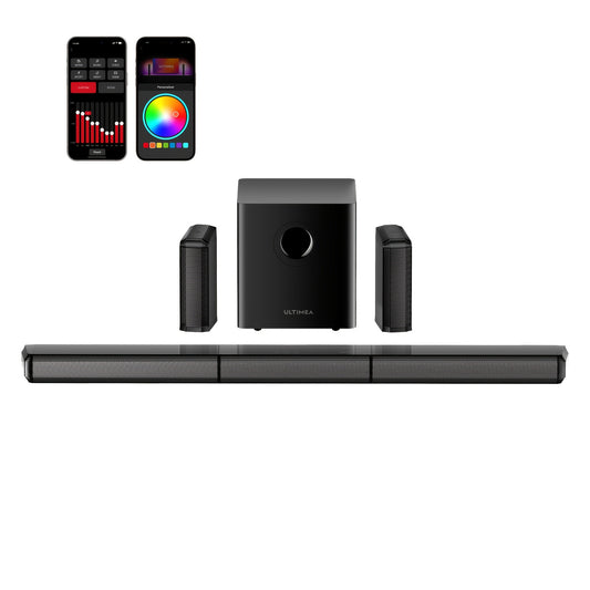 Soundbar – Home Cinema Geluidssysteem – Tv Luidspreker – Multimedia Speaker – Pc Audio – 7.1 Kanaals Surround – Draadloze Subwoofer – RGB Verlichting met App Bedienung