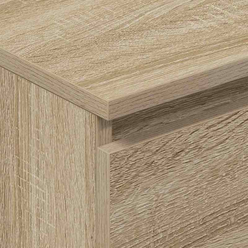 Kast – Opbergkast – Sideboard – Dressoir – Ladekast – Sonoma Oak – 4 Laden & Afsluitbare Deuren – MDF Hout 60x35x98,5 cm – Stevig & Eenvoudig Te Monteren