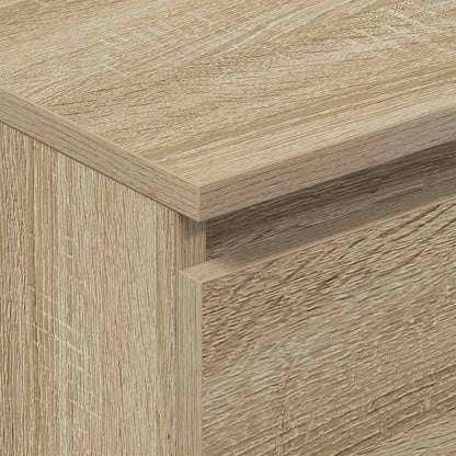 Kast – Opbergkast – Sideboard – Dressoir – Ladekast – Sonoma Oak – 4 Laden & Afsluitbare Deuren – MDF Hout 60x35x98,5 cm – Stevig & Eenvoudig Te Monteren