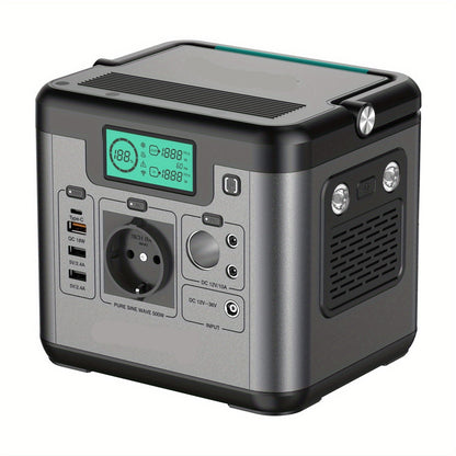 Draagbare Powerbank – Power Station – Noodstroom – Mobiele Accu – 518 Wh Capaciteit – 500W AC Uitgang - QUORE