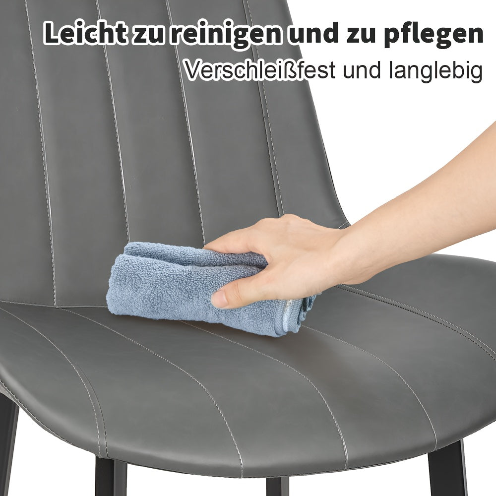 Eetkamerstoelen – Stoelen – Kuipstoelen – Dining Chairs – Keukenstoelen – Grijs – Ergonomisch Comfort – Metaal Met Poedercoating