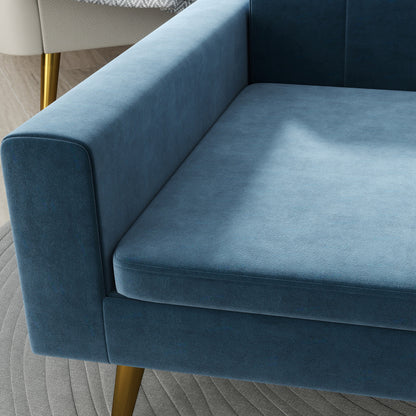 Hondenmand – Hondensofa – Hondenbed – Donutmand – Dierenmand – Velvet Bekleding – Roestvrijstalen Poten – 94x59,5x31,5 cm – Blauw