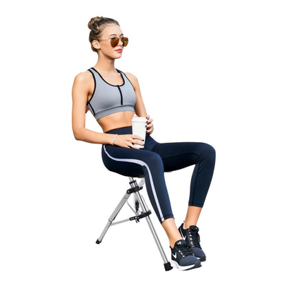 Folding Walking Stick Chair | Black Aluminum Alloy, Foldable Design, Seat Included, for Adults, by NaMaSyo
