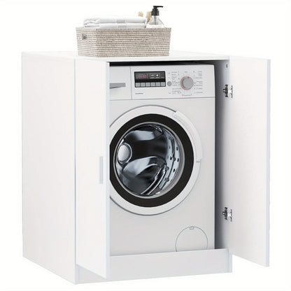 Wasmachinekast – Wasmachine Meubel – Wasmachine Ombouw – Wasmachine Opberger – Opbergkast – Wit – 71x71,5x91,5 cm – Ruimtebesparend en Duurzaam