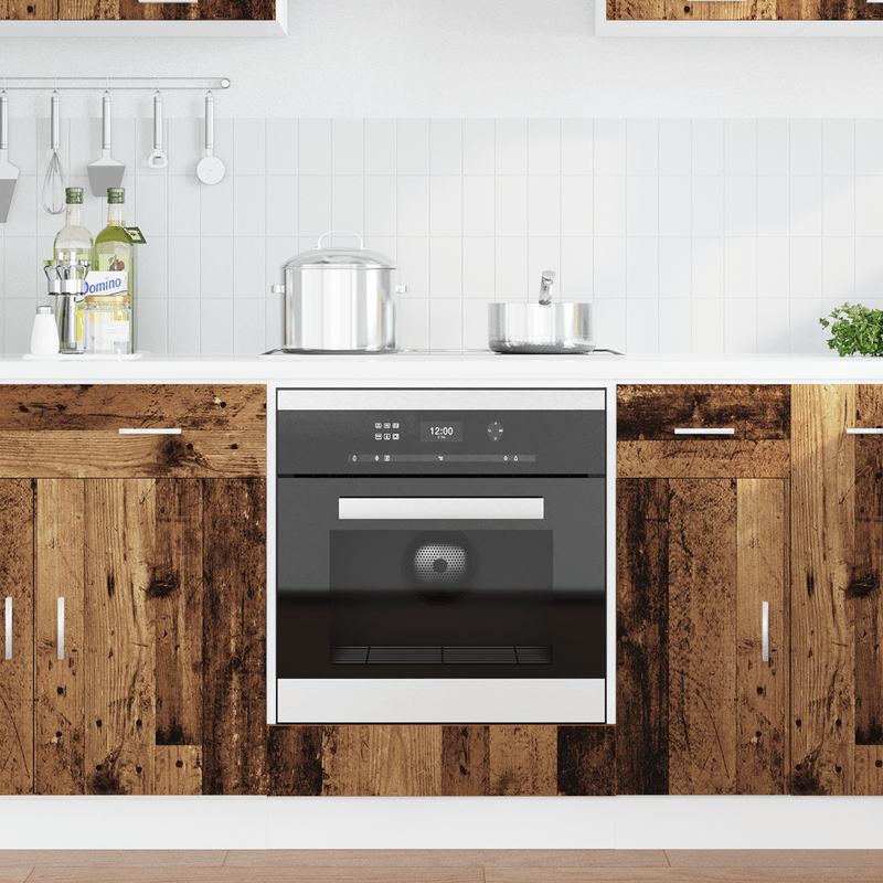 Keukenkastje – Opbergkast – Voorraadkast – Ovenkast – Dressoir – Old Wood Afwerking – Compact 60x46x81,5 cm – Duurzaam Spaanplaat Bruin