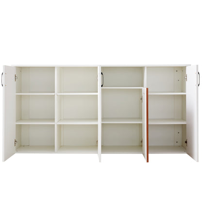 Kast – Opbergkast – Keukenkast – Dressoir – Kledingkast – Vrijstaande Kast – Wit – 160x40x80 cm – Ruime Opbergruimte – Meerdere Planken