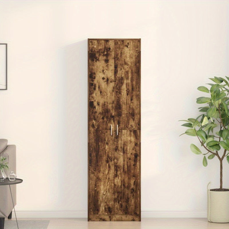 Kledingkast Modern – Garderobekast – Linnenkast – Kasten – Bergkast – Smoked Oak Finish – Ruimtebesparend Ontwerp (55x25x189 cm)