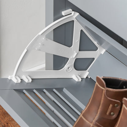 Schoenenkast – Schoenenrek – Schoenenopberger – Schoenenkast – Opbergkast – 2 Kleppen – Compact 80x108x25 cm – MDF & Spaanplaat Wendbaar