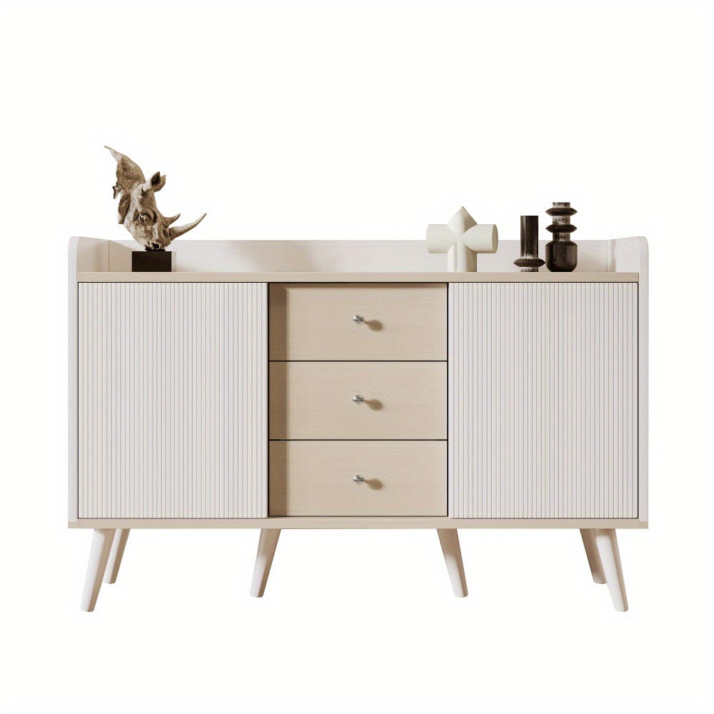 Dressoir – Ladekast – Opbergkast – Buffetkast – Kast – Modern – MDF Materiaal – 117,5 cm – Wit Houtlook