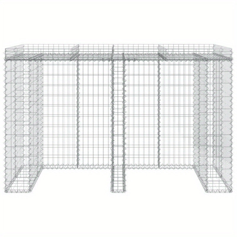 Afvalbak – Vuilnisbak – Prullenbak – Afvalcontainer – Afvalton – Gegalvaniseerd Staal – Weerbestendig & Groot Formaat 192x91x120 cm