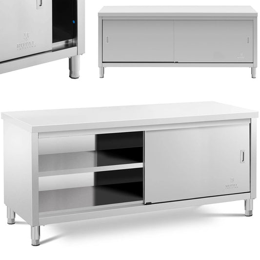 Centrale Werktafel met Onderkast & Schuifdeur – 200 × 60 × 85,5 cm