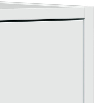 Apothecary Cabinet High Gloss White 30x41x144.5 cm Engineered Wood Side Cabinet Organizer Storage Cabinet Storage Box for Bedroom, Living Room, Bathroom, Home Furniture